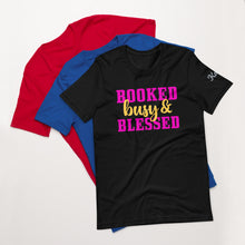 Load image into Gallery viewer, Booked Busy &amp; Blessed T-Shirt
